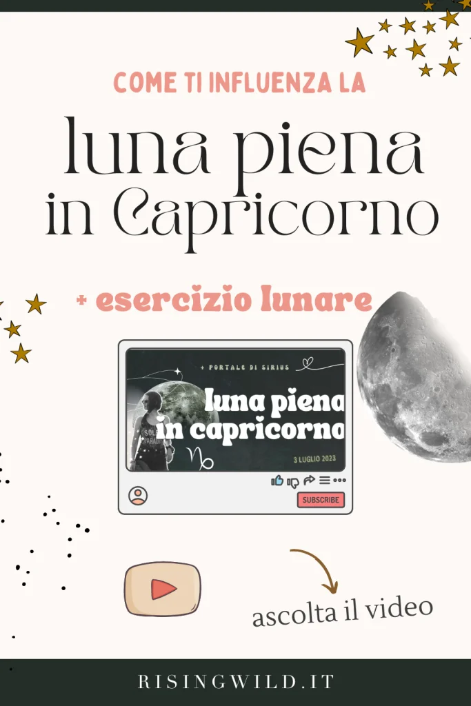 luna piena in capricorno del 3 luglio 2023